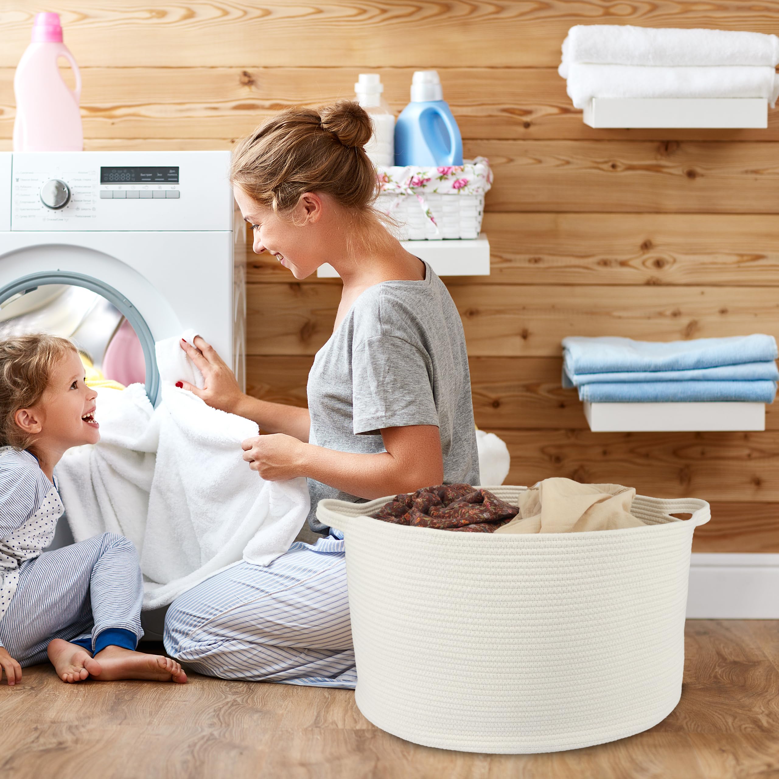 XUANGUO white rope basket suitable for clothes and towels