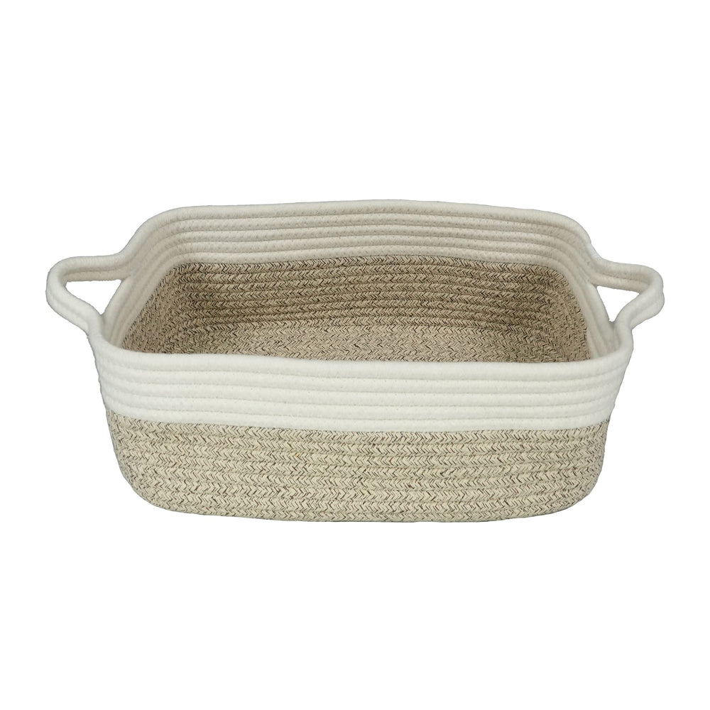 XUANGUO woven cotton rope basket handle closeup shows durable storage