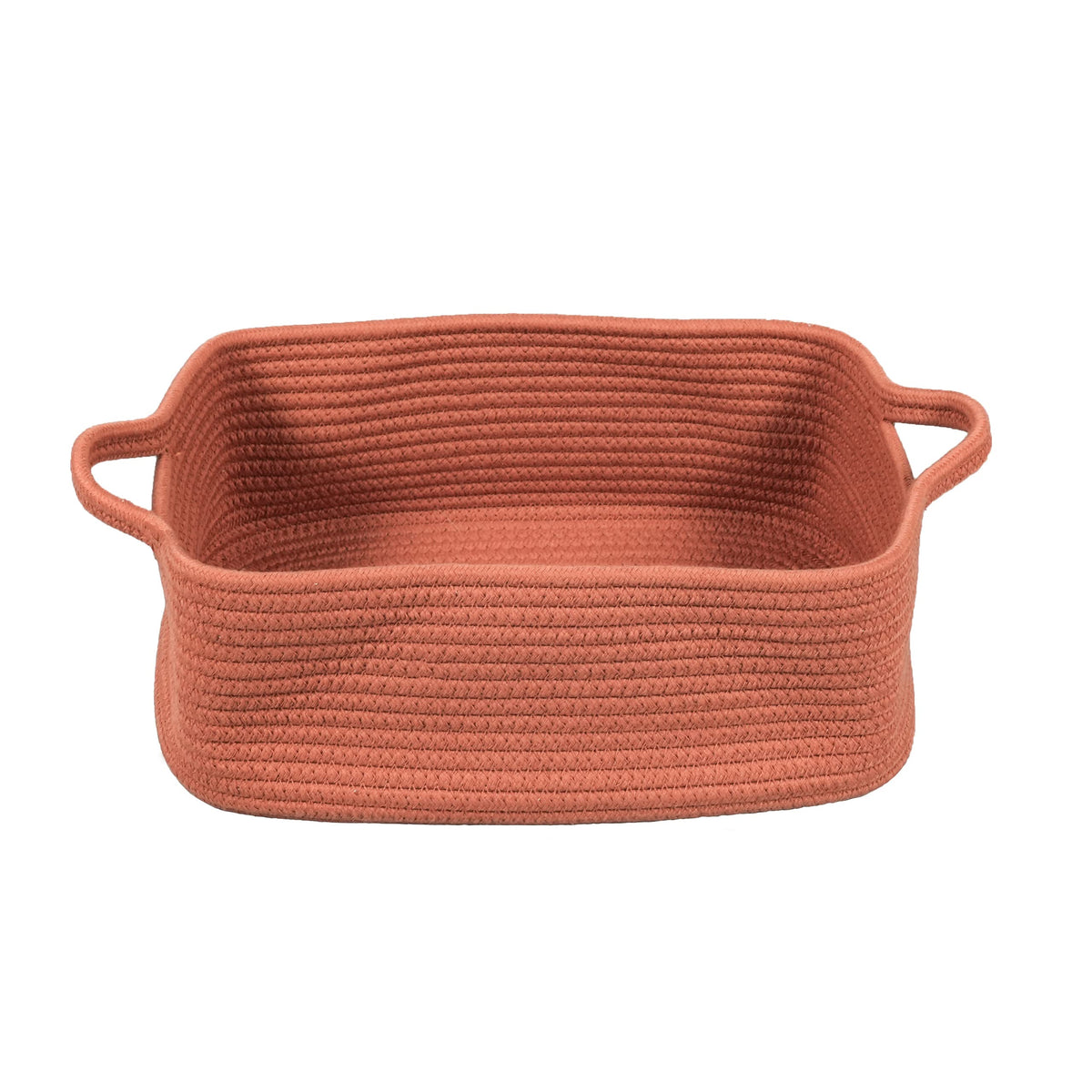 XUANGUO woven cotton rope storage basket rust keeps shelves organized in style.