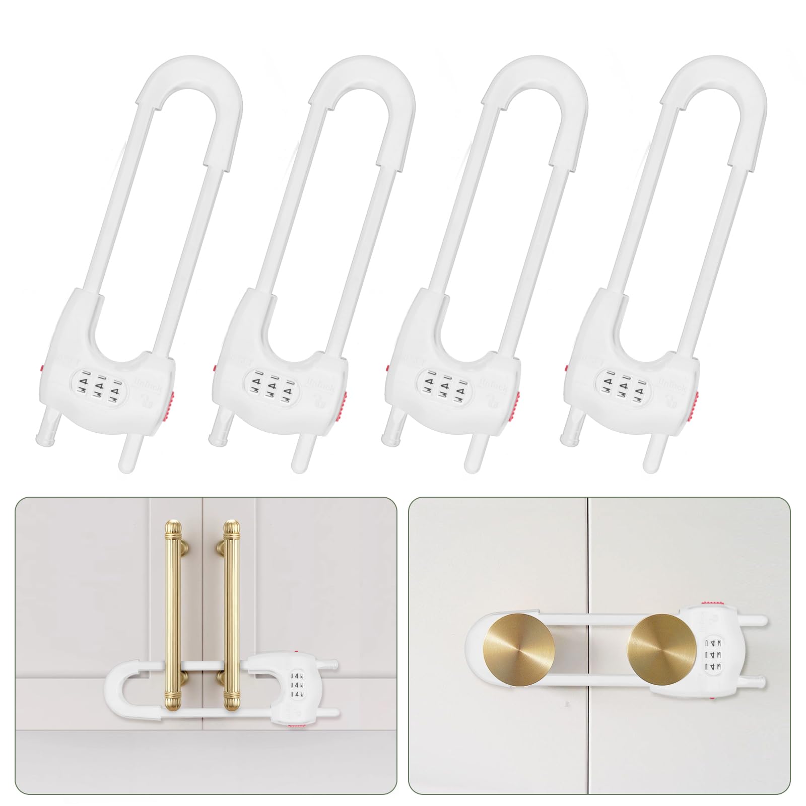 Xuanxi Star Upgrade Cabinet Locks in use keep cabinets child-safe.