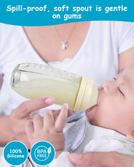 XUNICUTE vented anti-colic system reduces swallowed air for calmer feeds