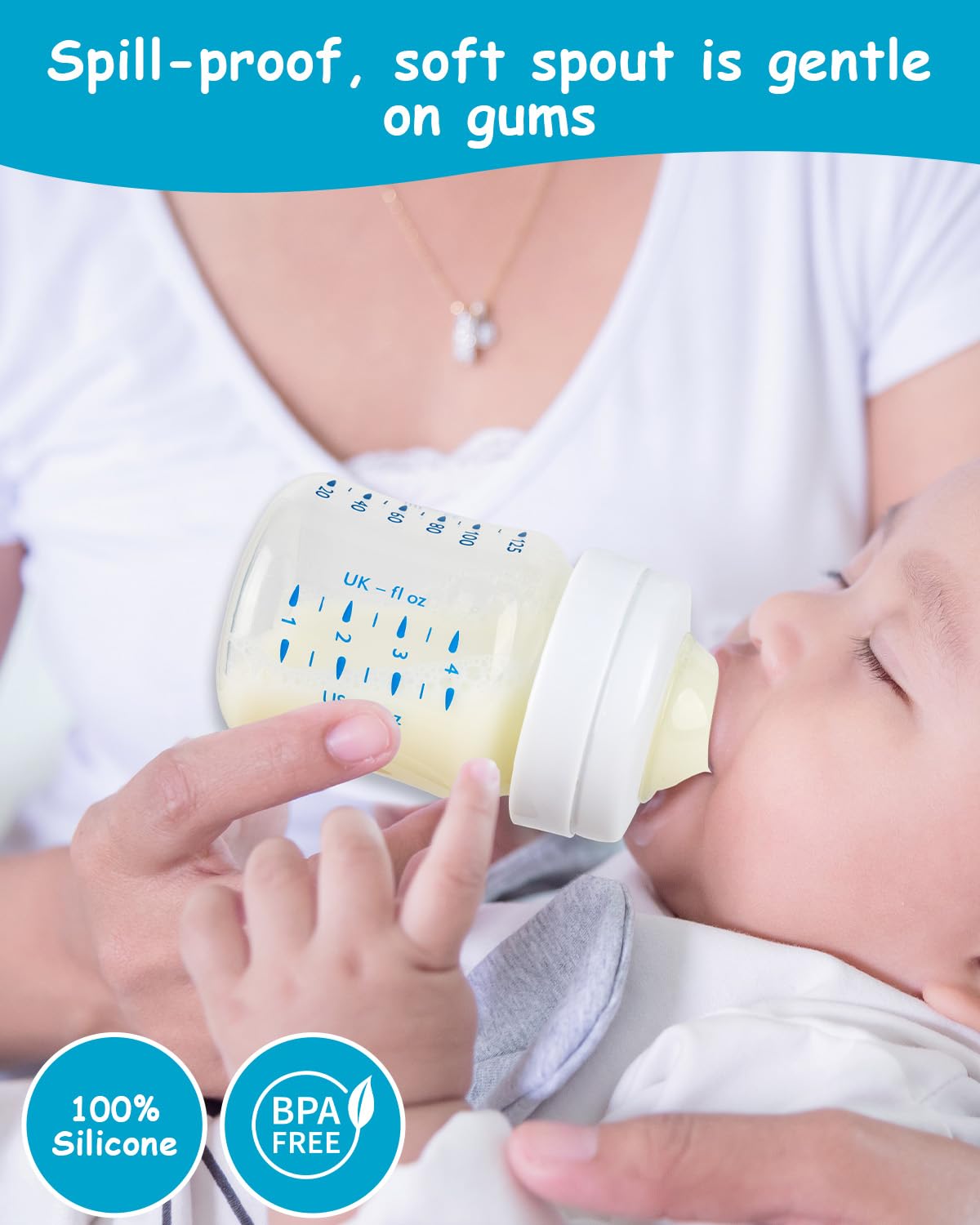 XUNICUTE anti-colic venting system reduces swallowed air