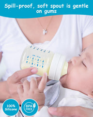 XUNICUTE anti-colic venting system reduces swallowed air