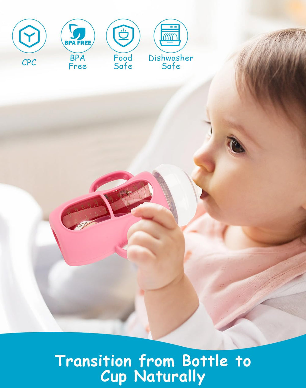 XUNICUTE Philips Avent compatibility enables easy bottle-to-cup conversion