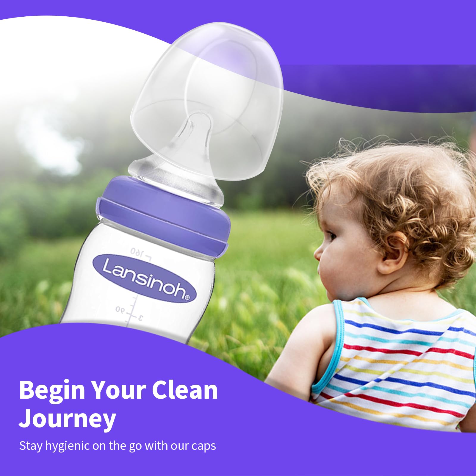 XUNICUTE bottle cap seal for Lansinoh bottles delivers leak-proof performance during every feeding