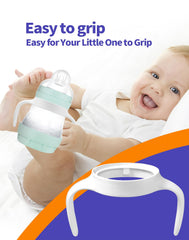 XUNICUTE 11oz Mam bottle handles offer stable control for growing infants