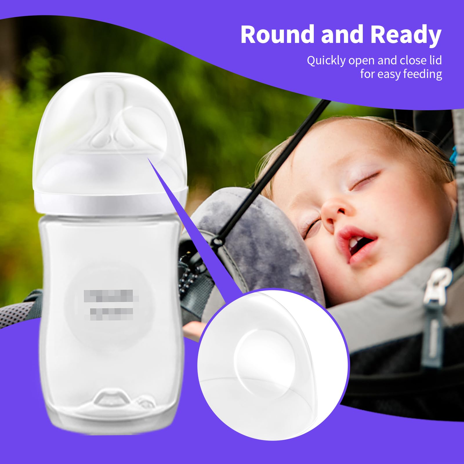 XUNICUTE bottle lid dishwasher safe closeup highlights easy cleaning after meals