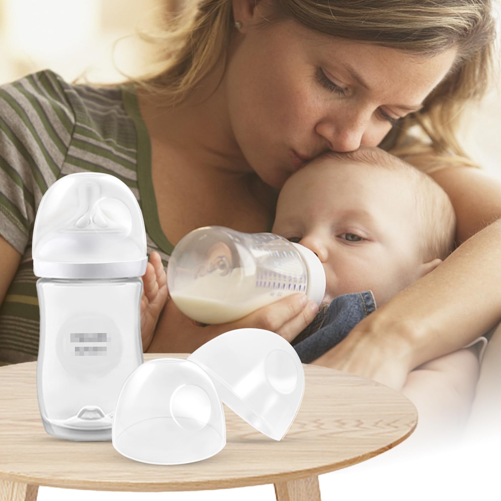 XUNICUTE Philips Avent natural bottle compatibility closeup illustrates secure seal