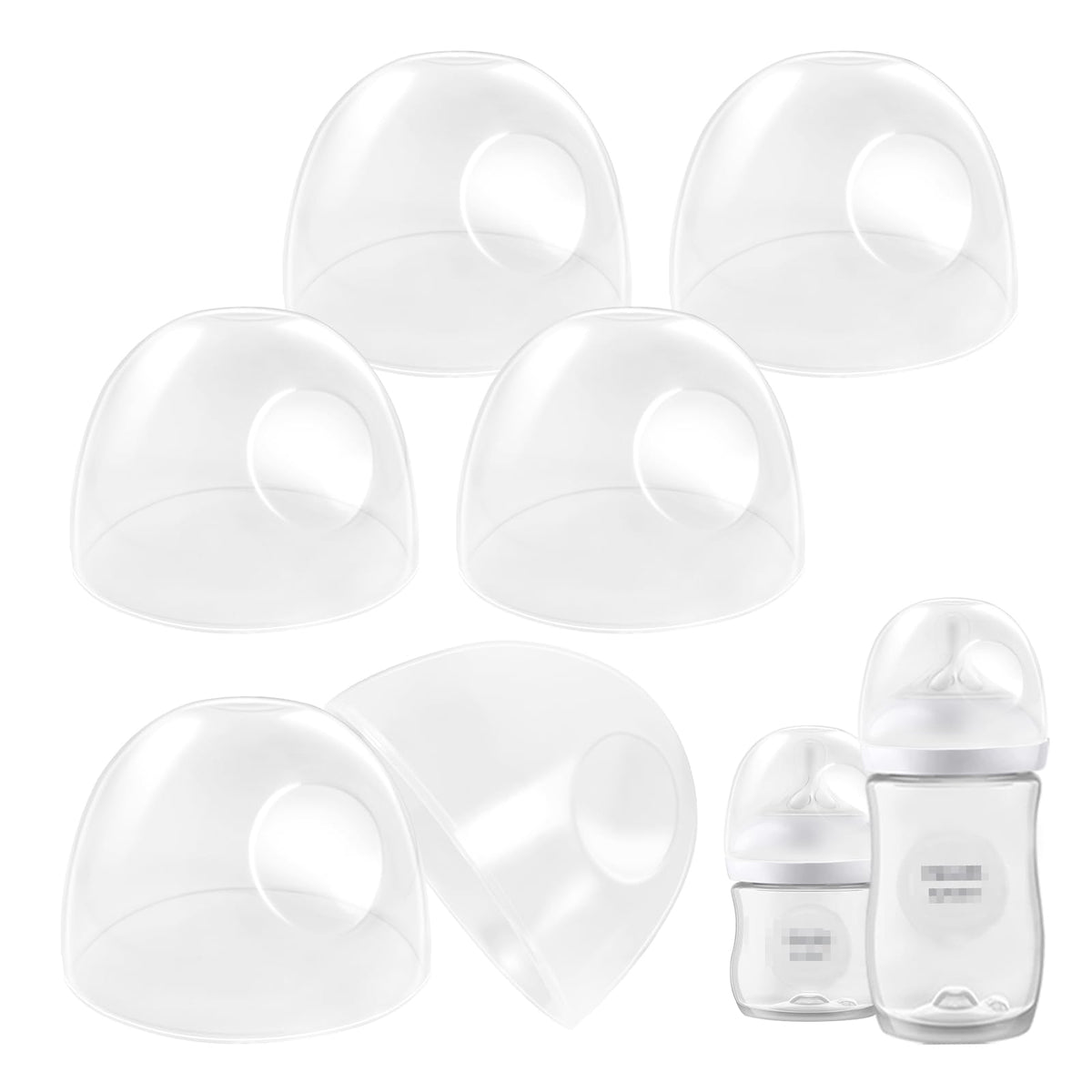 XUNICUTE baby bottle lid seal closeup for Philips Avent bottles with secure fit