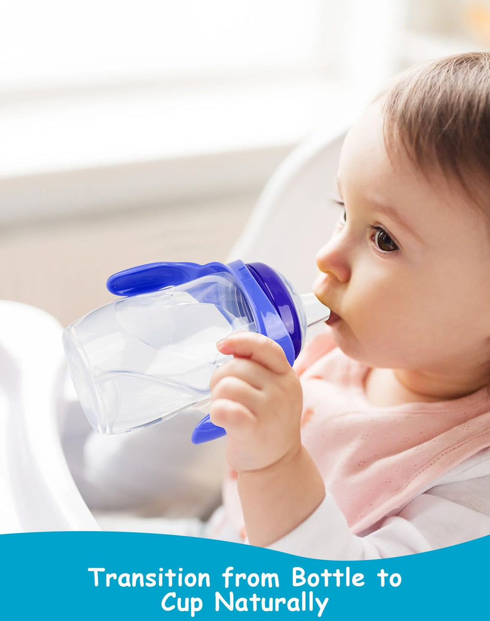 XUNICUTE baby-transition using sippy cup shows gentle switch for little ones.