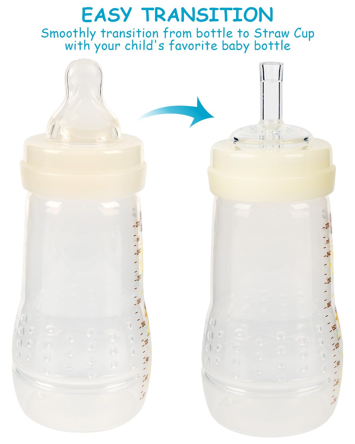 XUNICUTE bottle adapter helps smooth transition to sippy cup