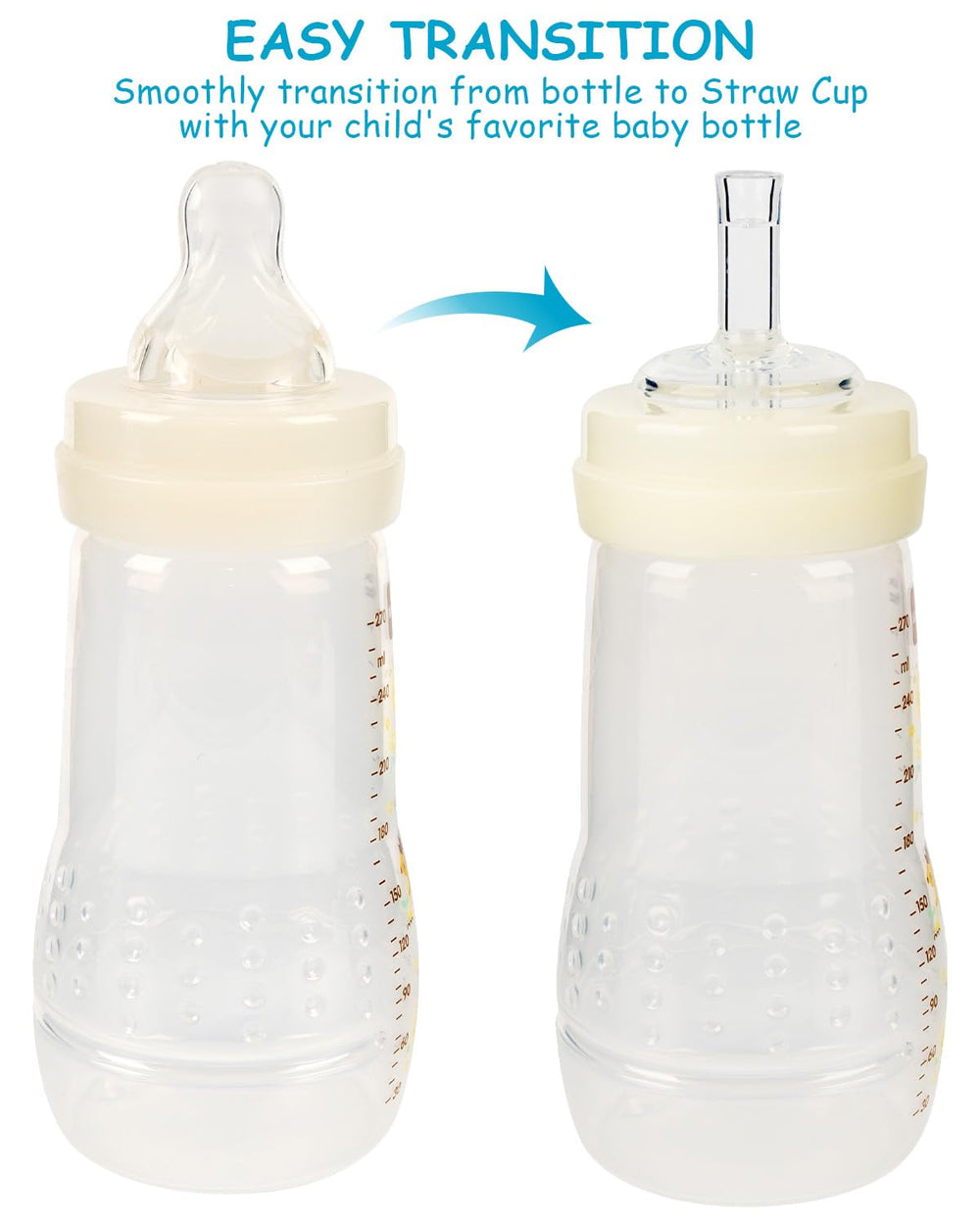 XUNICUTE bottle adapter helps smooth transition to sippy cup