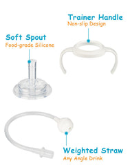 XUNICUTE bottle handle attachment adds comfy grip for independent sipping.