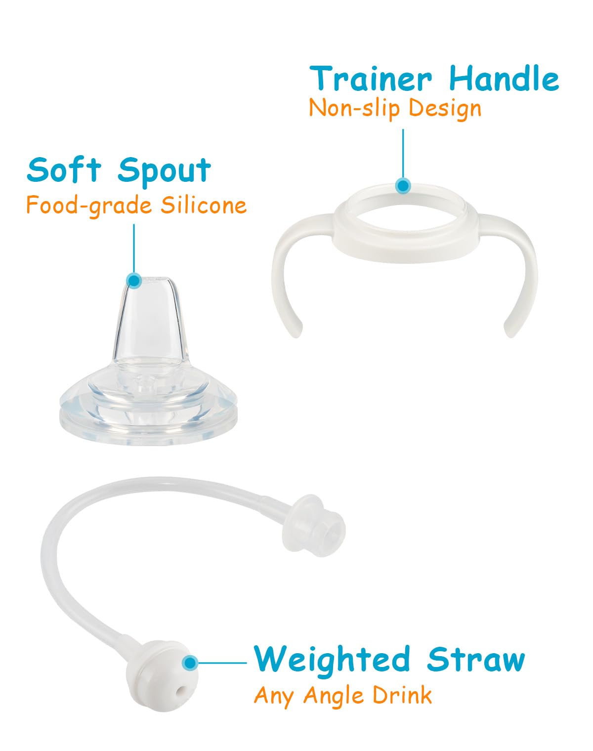 XUNICUTE bottle handle set features ergonomic grip for tiny hands