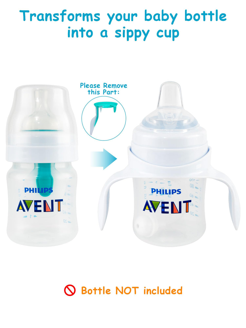 XUNICUTE bottle handle provides easy grip for toddlers.