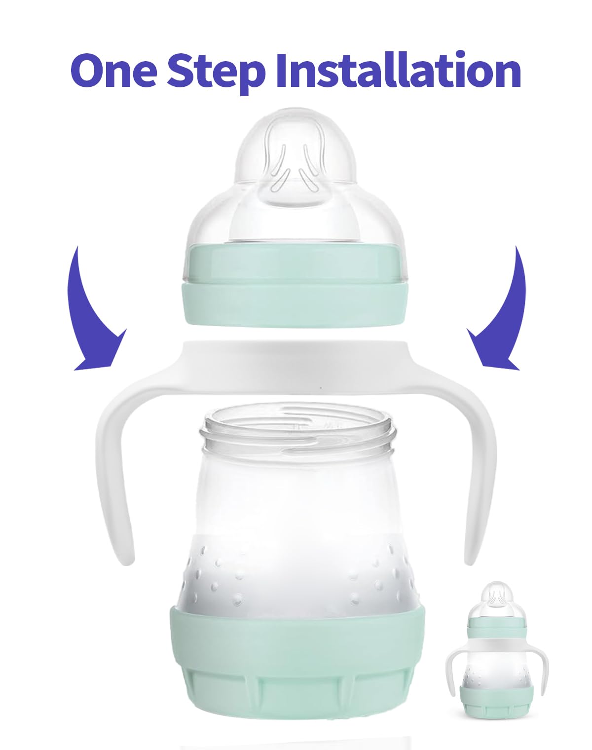 XUNICUTE quick-install bottle handles slide on easily from top to bottom