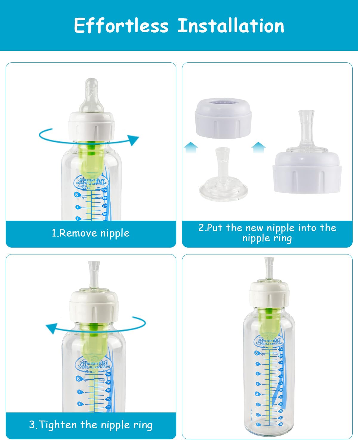 XUNICUTE transition-friendly nipple helps babies explore new drinking styles with familiarity.