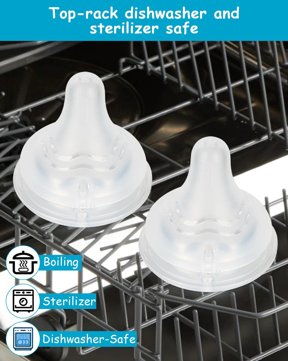 XUNICUTE six-pack fast-flow nipples ensure ready replacements