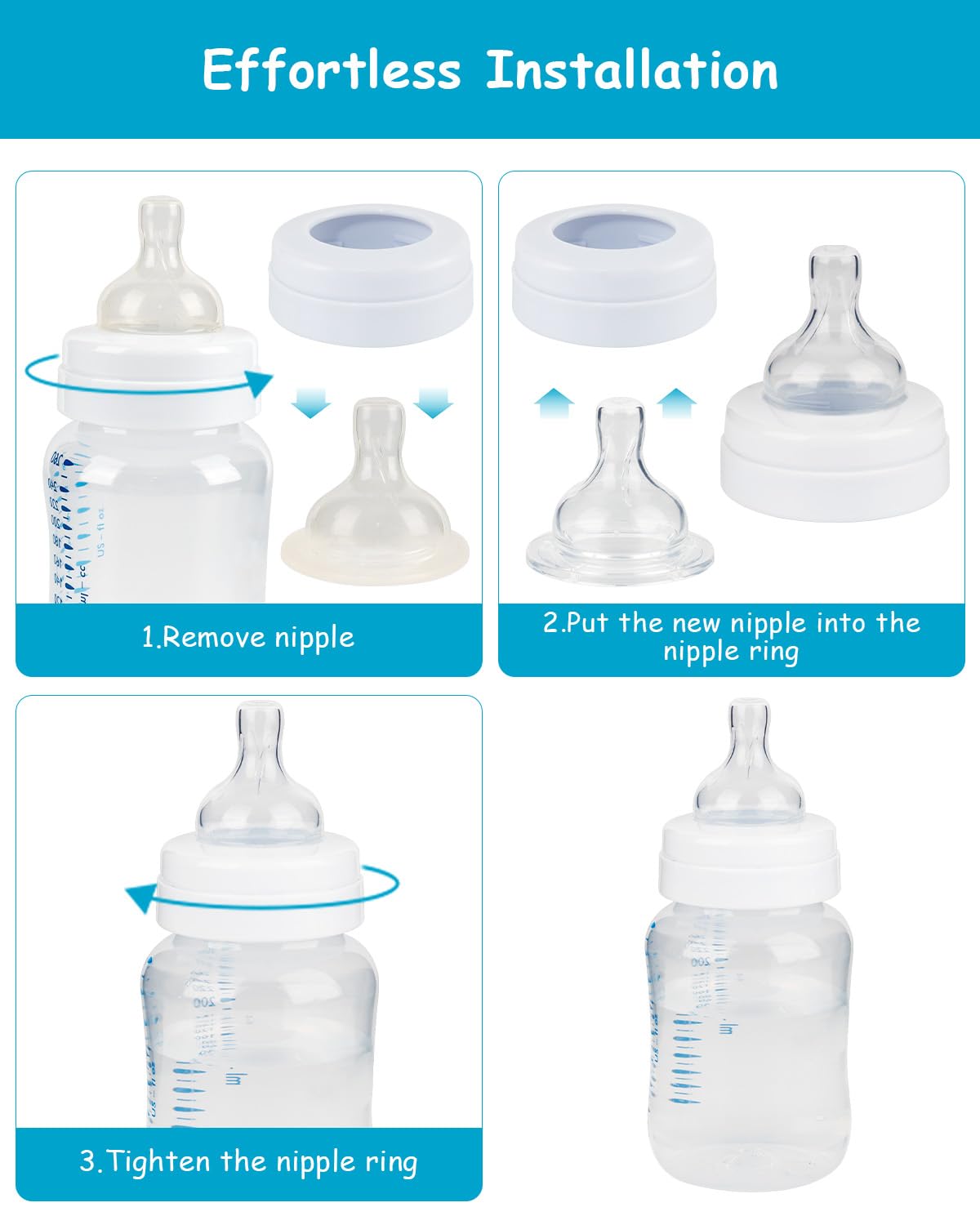 XUNICUTE BPA-free PVC-free silicone ensures safe feeding.