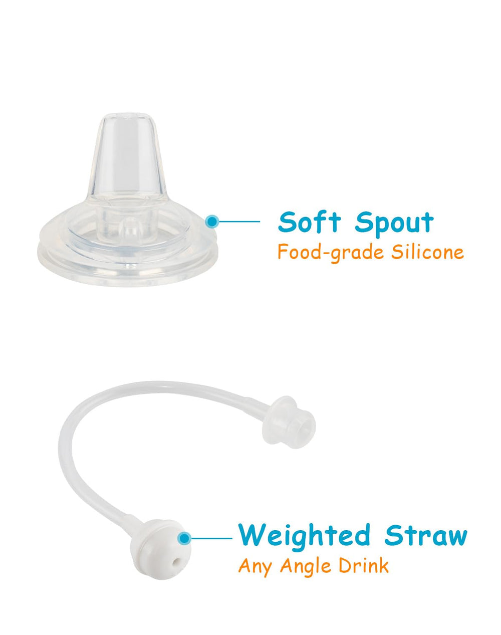 XUNICUTE cleaning brush close-up, keeps silicone parts hygienic and easy to clean.