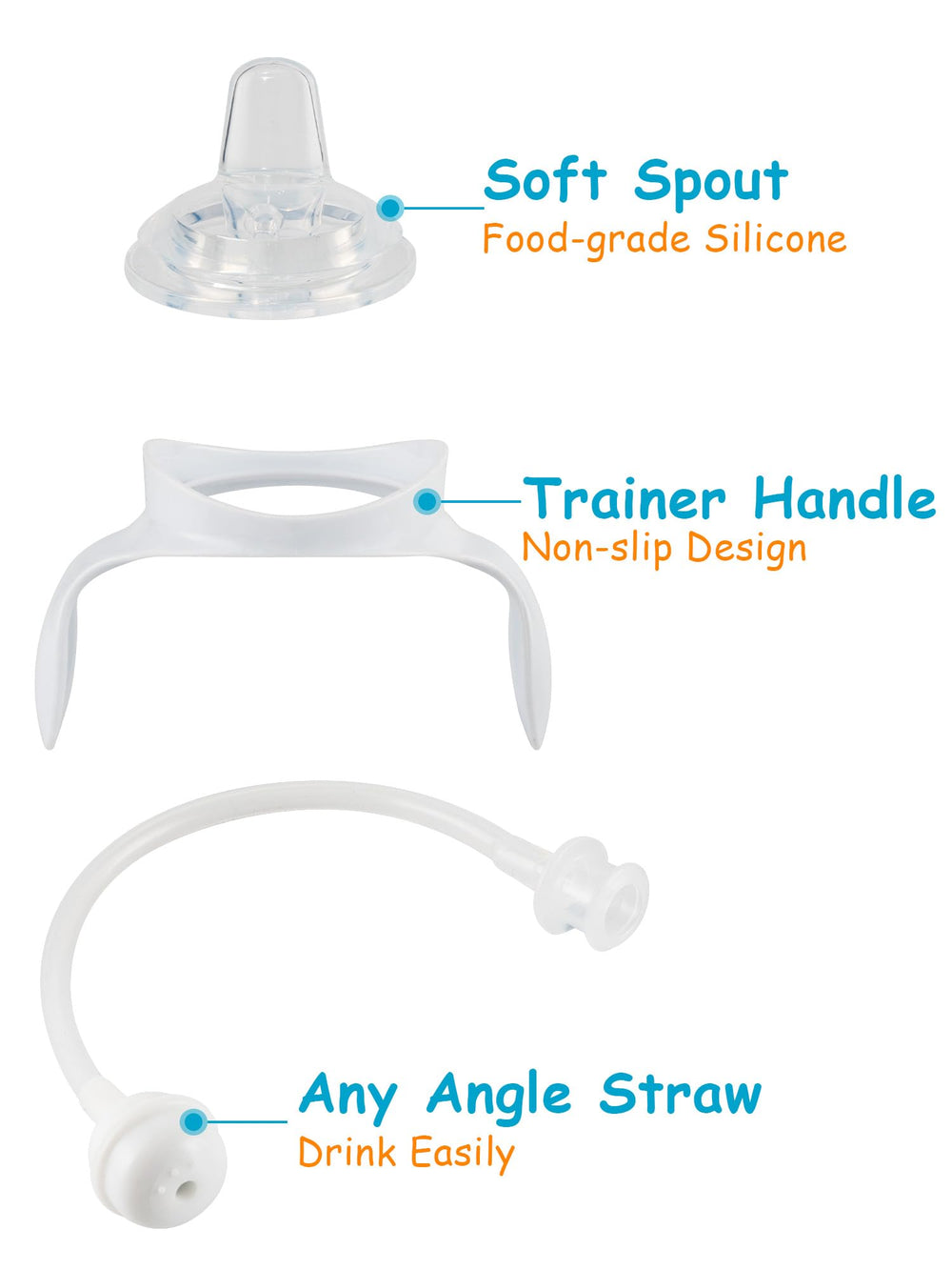 XUNICUTE cleaning brush highlights easy post-use cleaning.