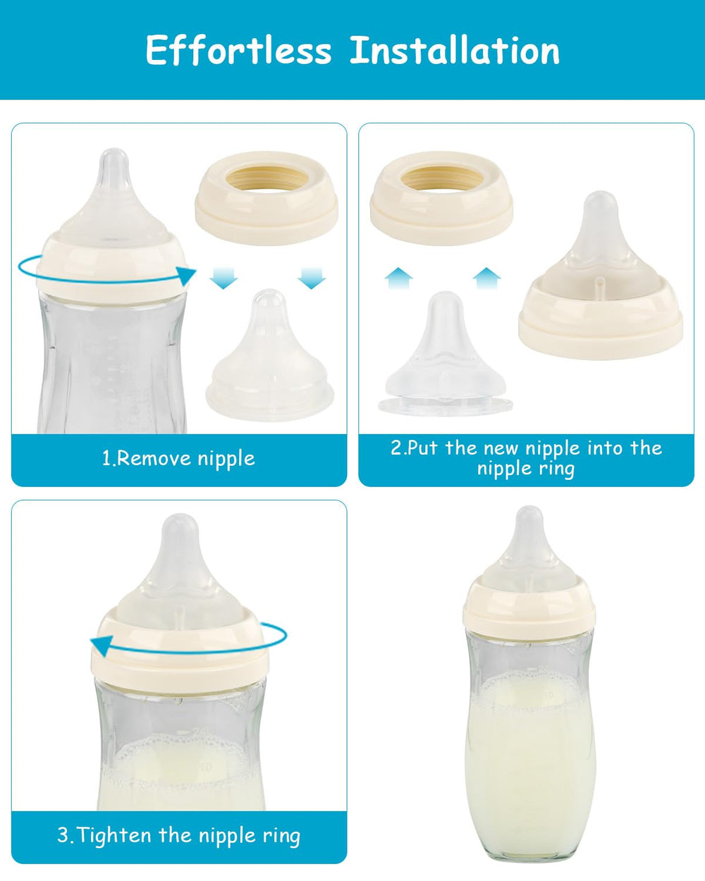XUNICUTE dishwasher-safe nipple simplifies cleaning