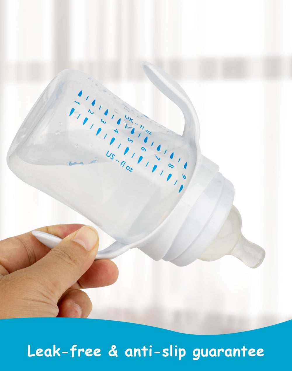 XUNICUTE easy-installation bottle handles slide on and secure with cap