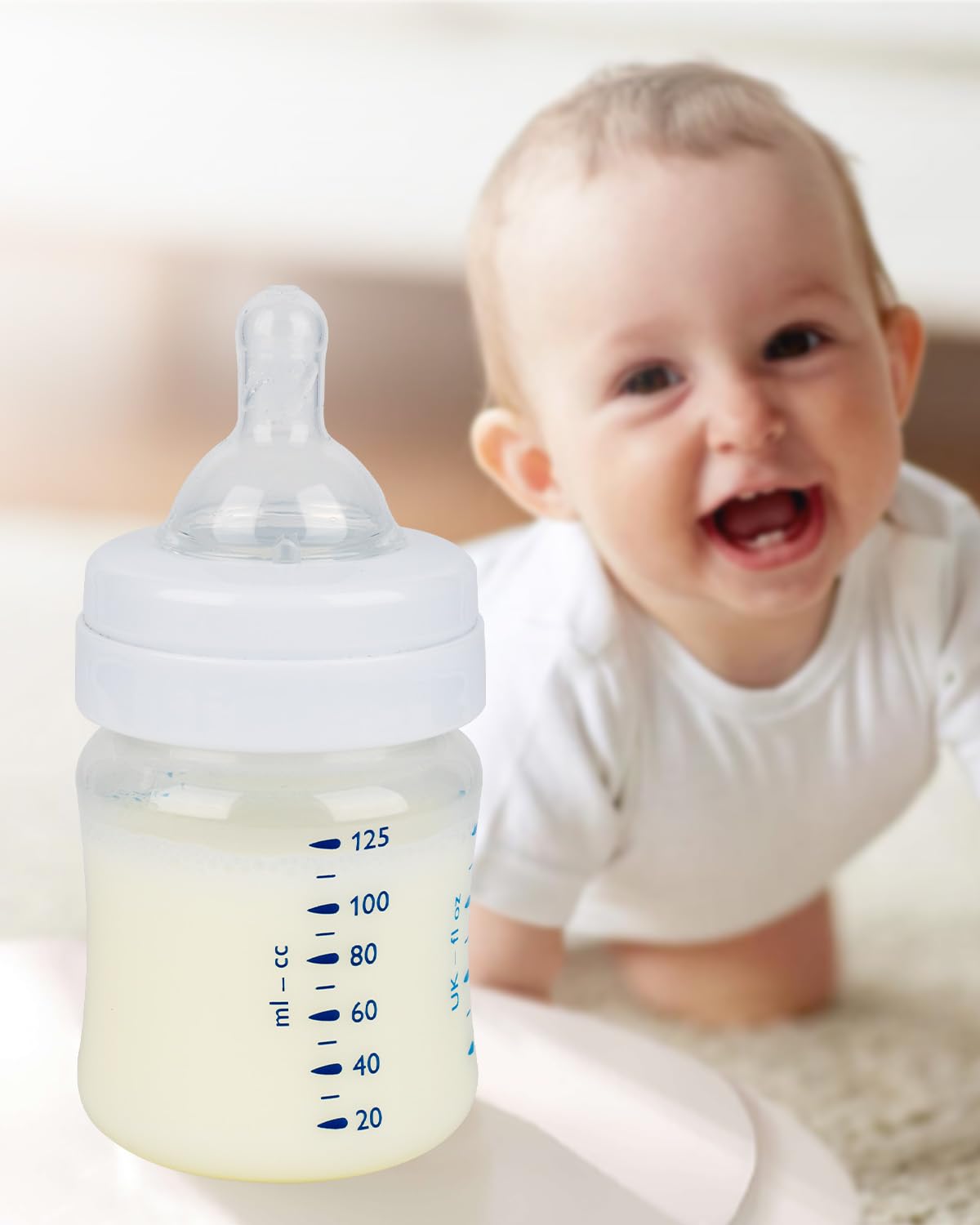 XUNICUTE Flow 3 nipple in use demonstrates comfortable feeding with steady flow