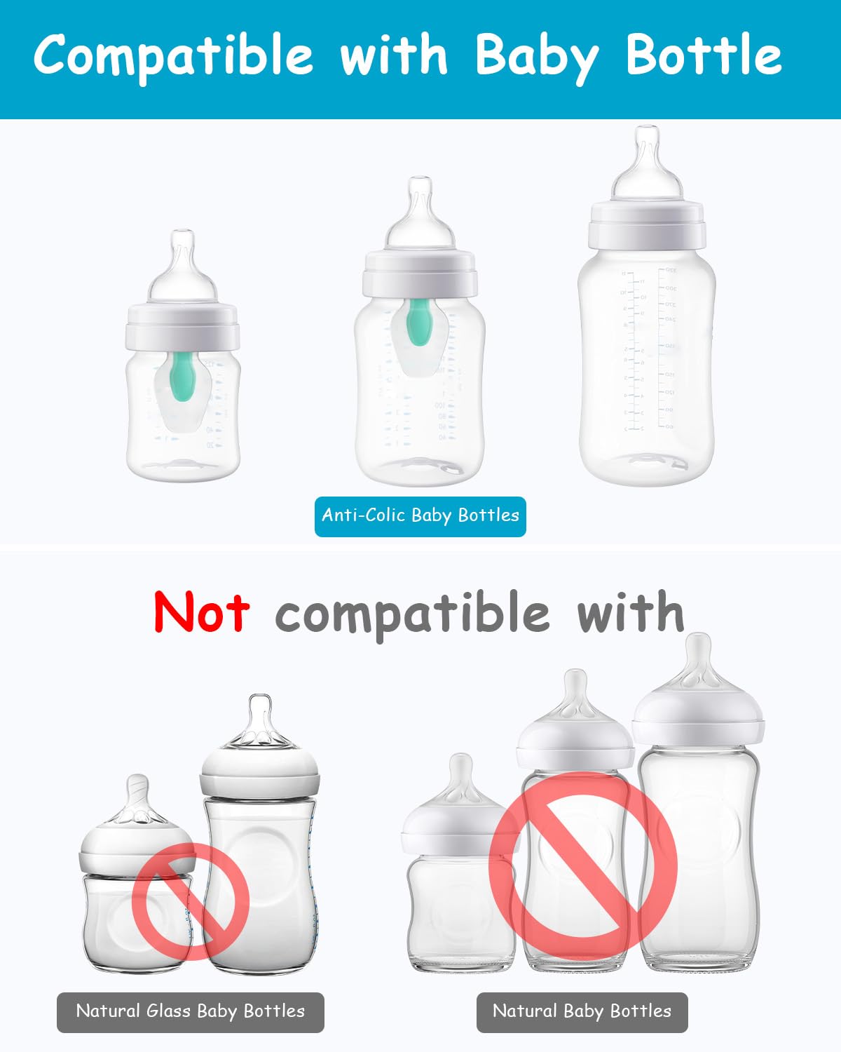 XUNICUTE four-pack Flow 4 nipples keeps feeding ready