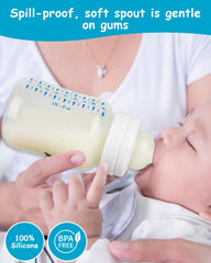 XUNICUTE nipple shows steady flow to support baby-paced feeding