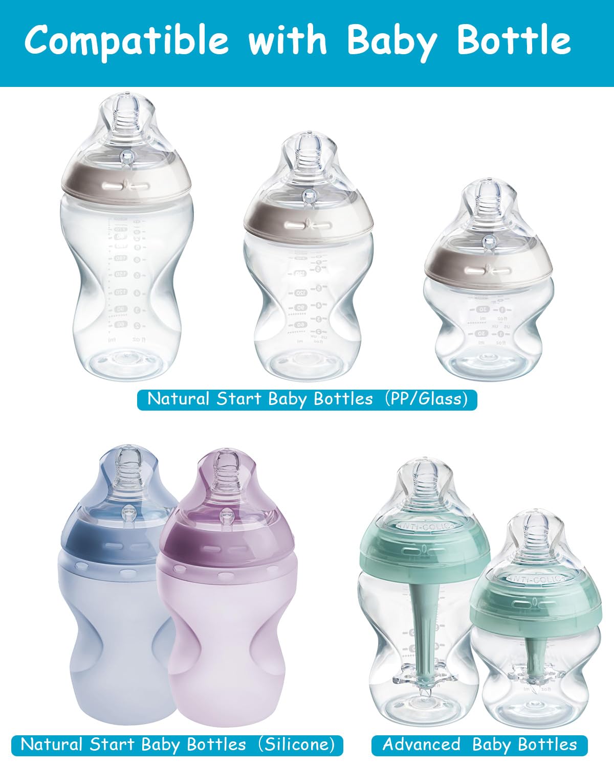 XUNICUTE four-pack nipple M-flow—convenient backup for busy feeding days.