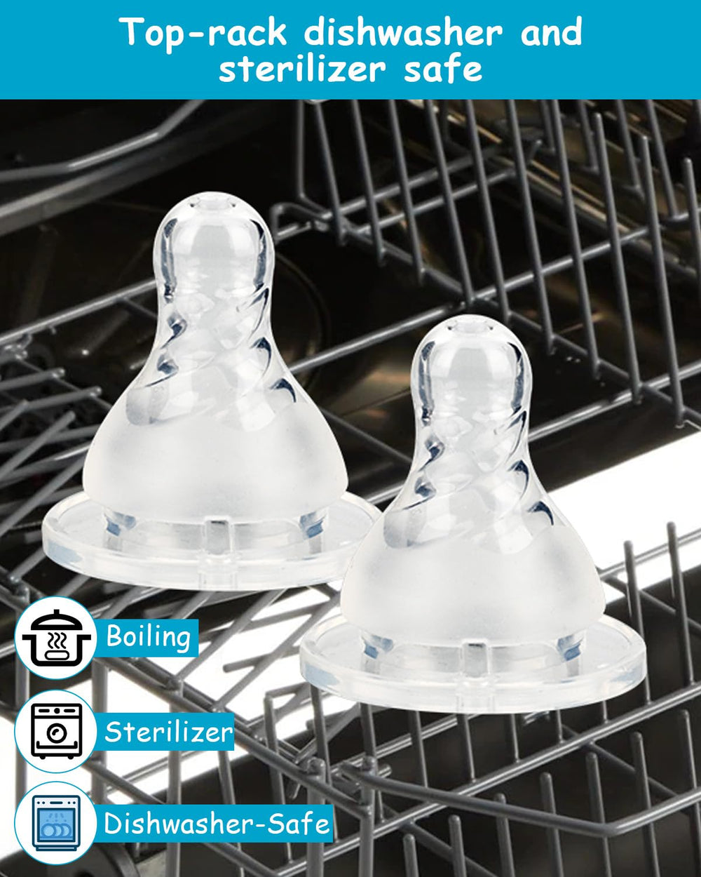 XUNICUTE growth-friendly design supports baby transitions from breast to bottle.