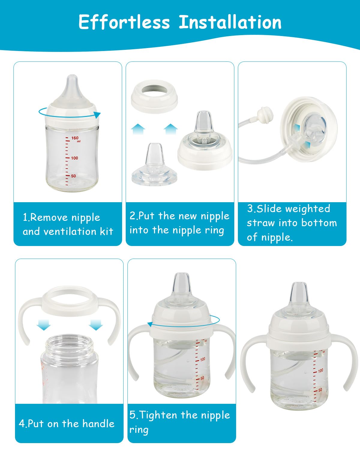 XUNICUTE leak-proof spout design reduces mess during feeding