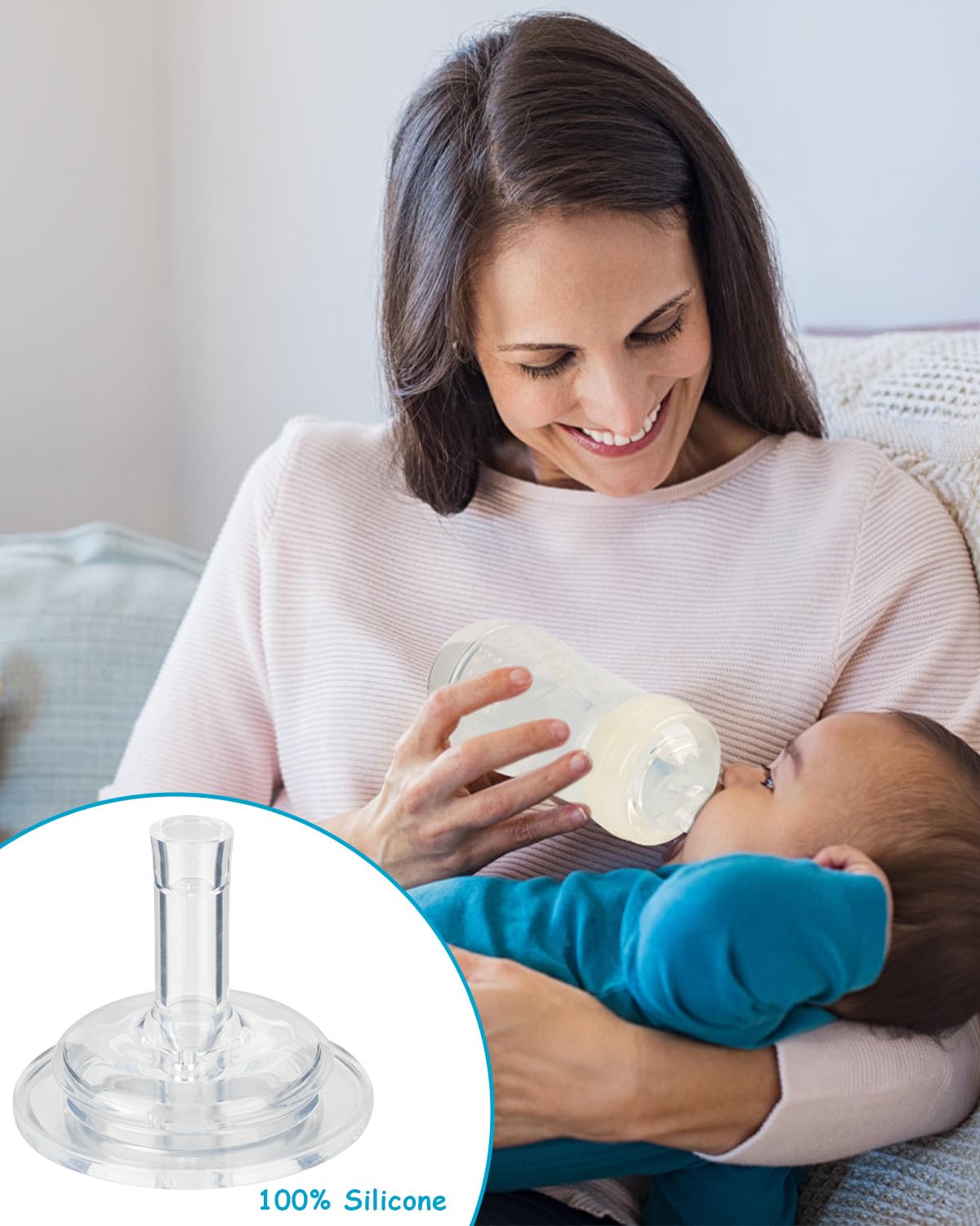 XUNICUTE leak-proof spout design reduces mess during bottle-to-cup transitions