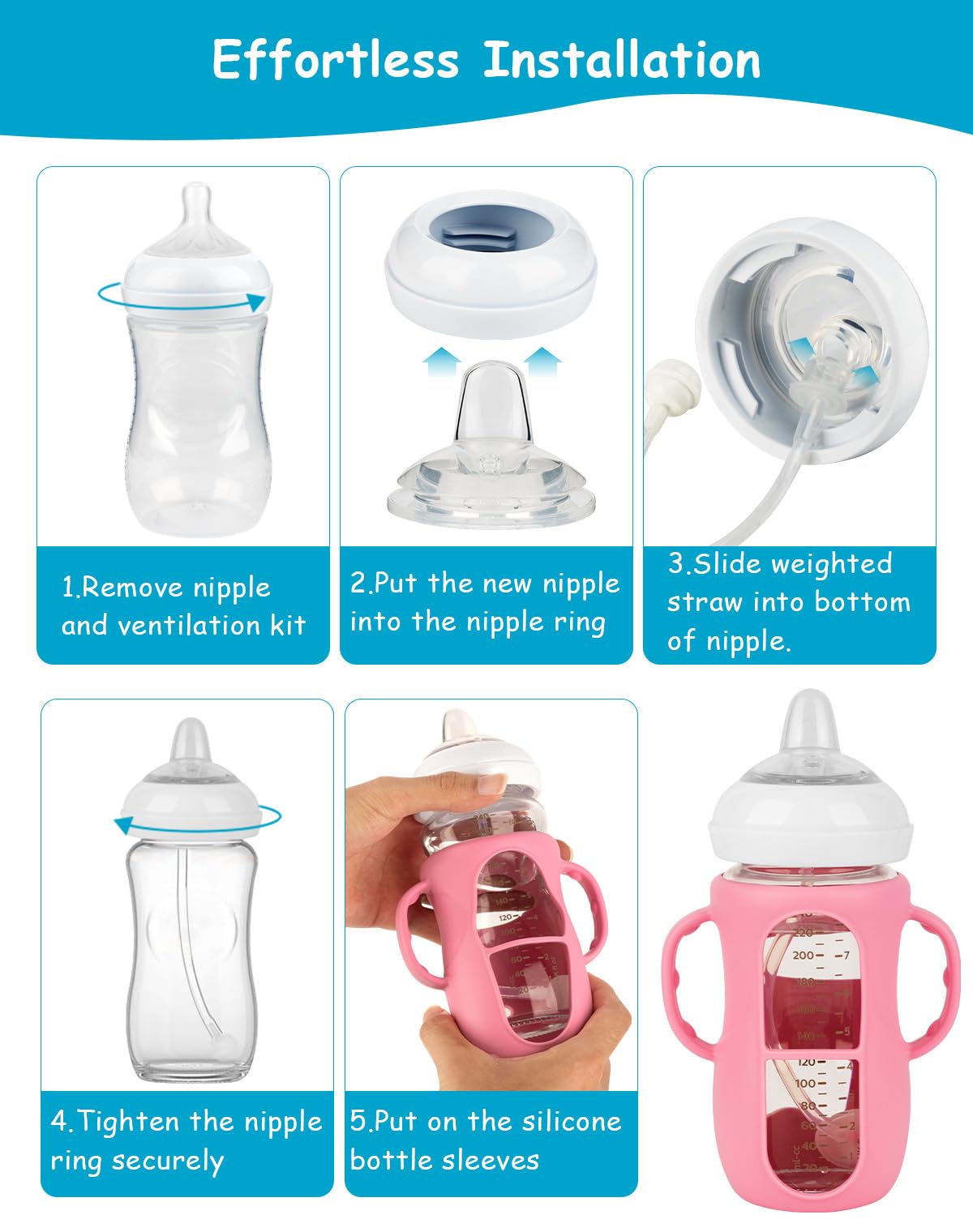 XUNICUTE leak-proof spout design reduces mess during feeding