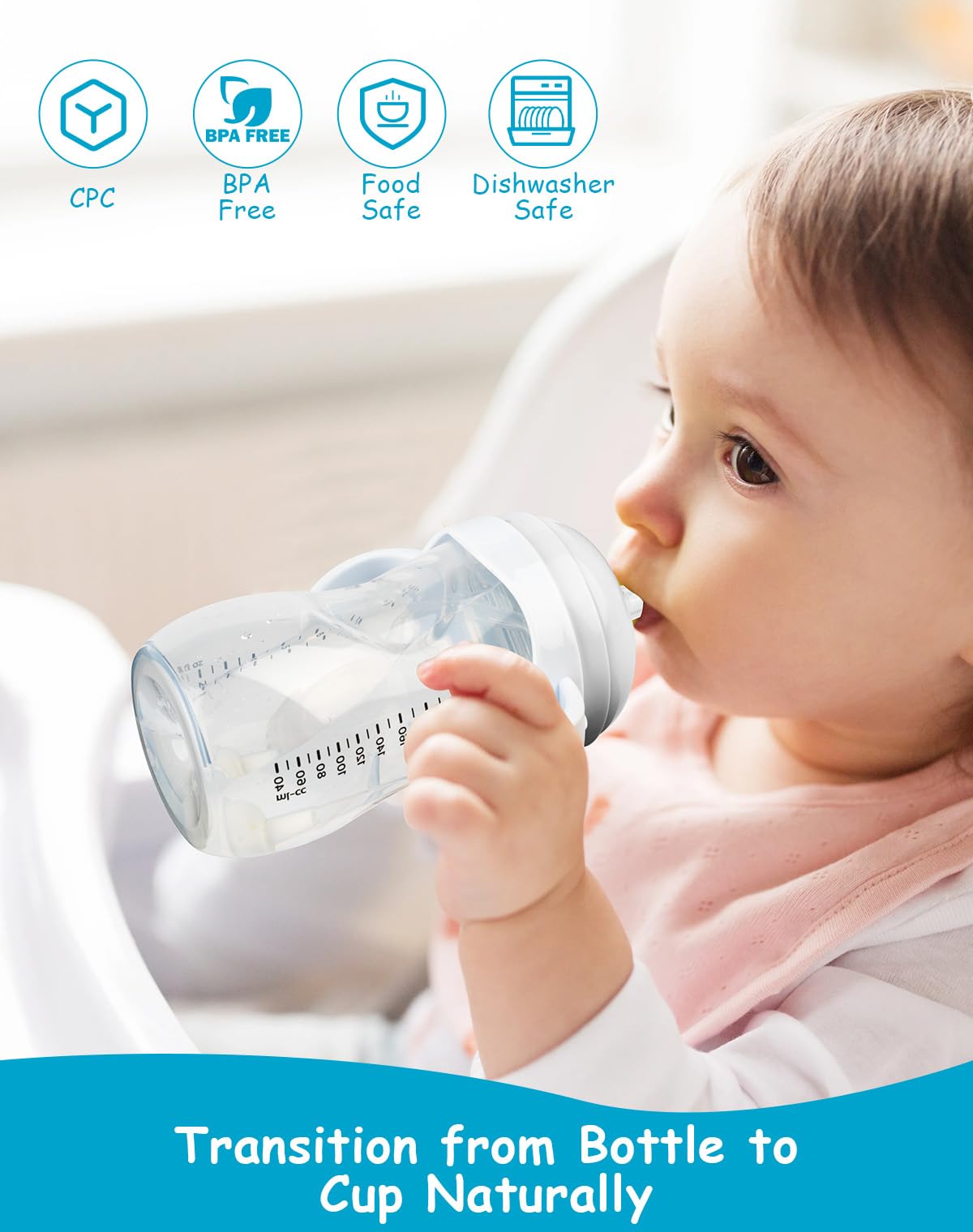 XUNICUTE leak-proof straw spout minimizes spills on the go.