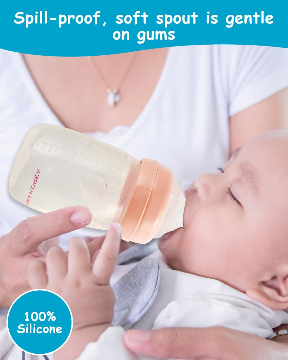 XUNICUTE nipple shown as dishwasher-safe design for busy parents.