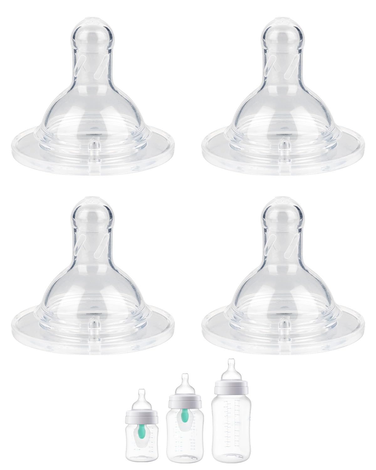 XUNICUTE Flow4 silicone nipple for Philips Avent anti-colic bottle shows steady extra-fast flow