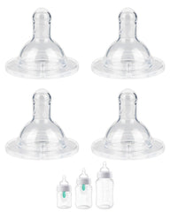 XUNICUTE Flow4 silicone nipple for Philips Avent anti-colic bottle shows steady extra-fast flow