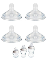 XUNICUTE silicone nipple L fast-flow for Tommee Tippee, supports steady feeding pace