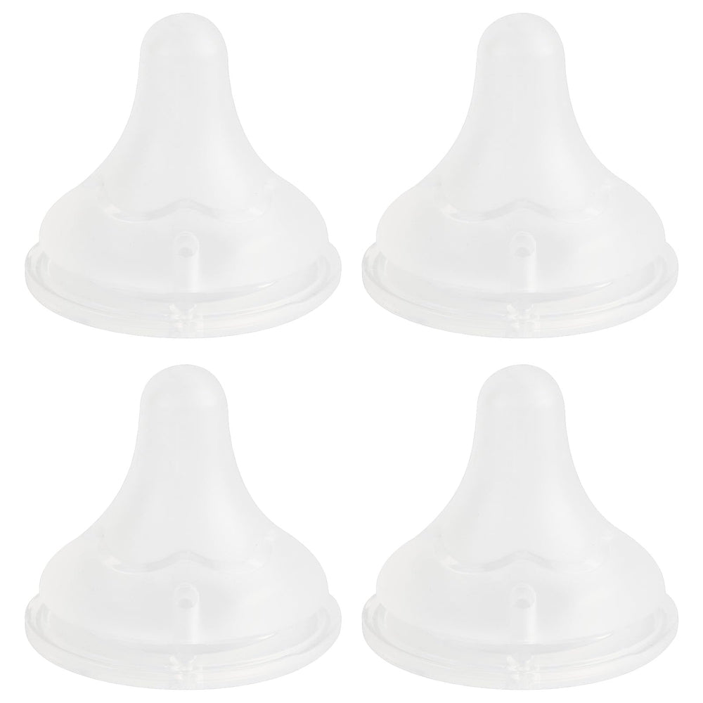 XUNICUTE M-flow silicone nipple for Spectra bottle close-up with smooth feeding surface