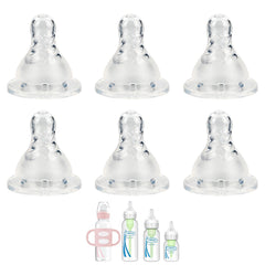 XUNICUTE silicone nipple six-pack for narrow bottle offers backup feeding options