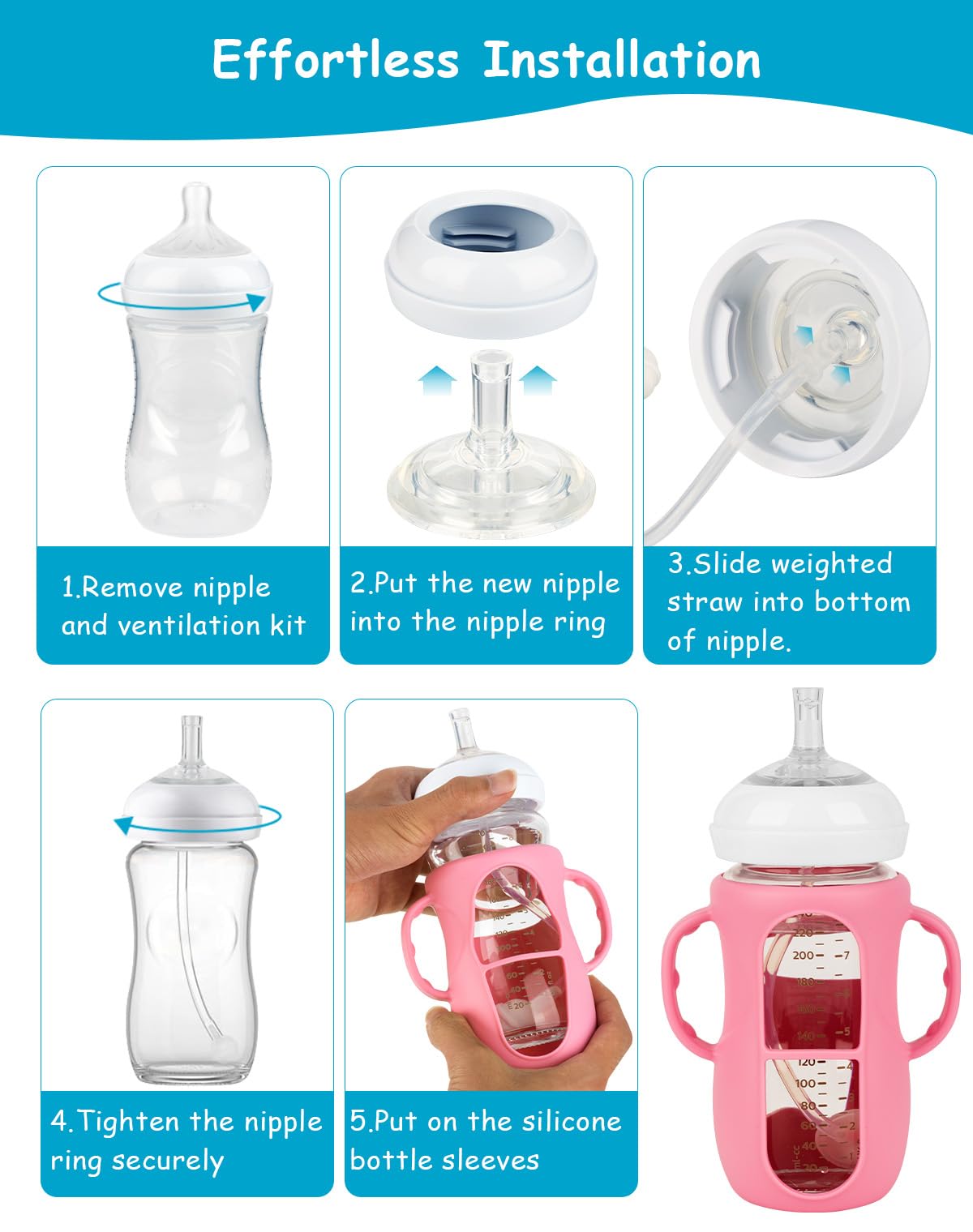 XUNICUTE silicone sleeve bottle cover protects glass and improves grip