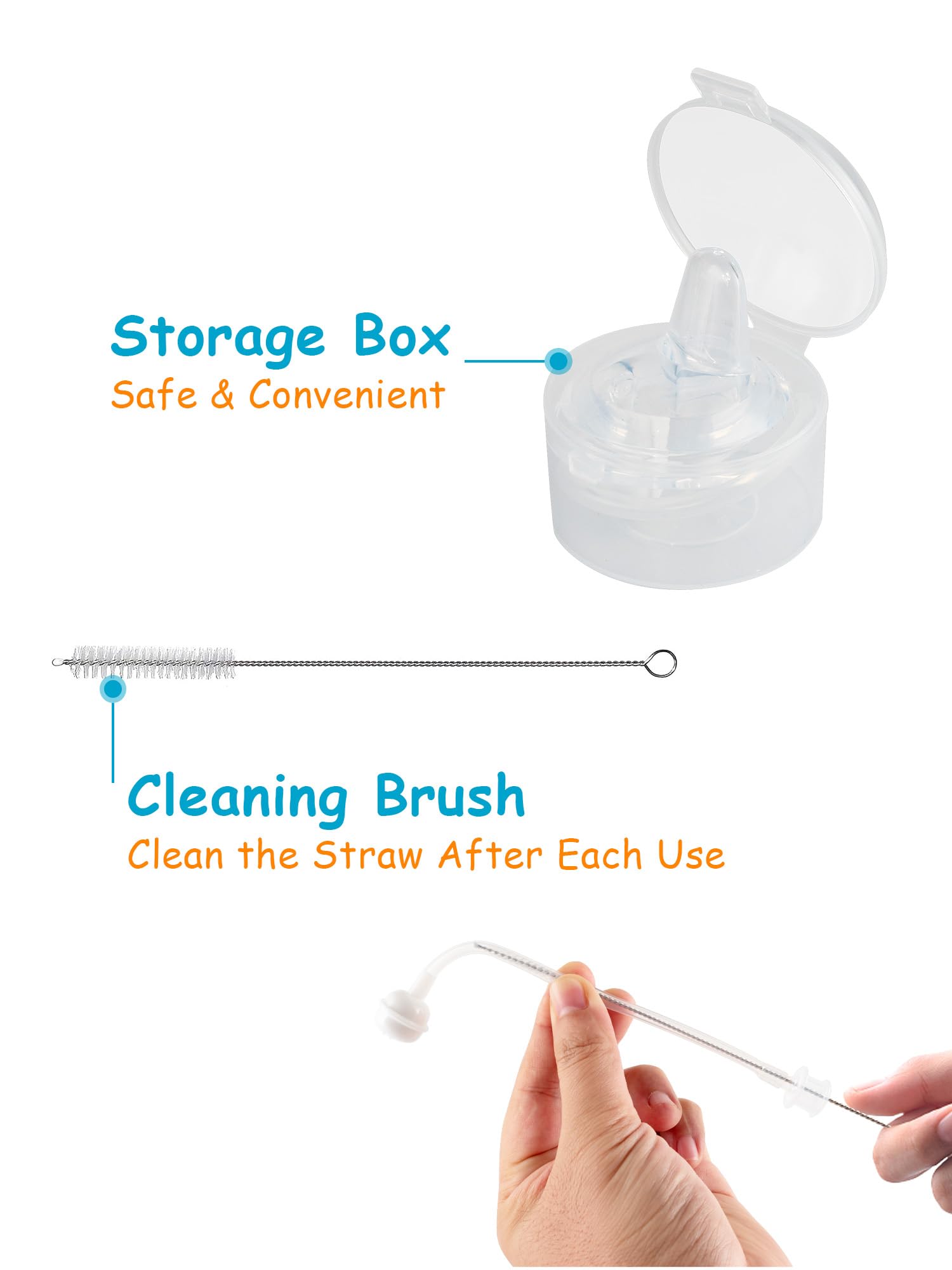 XUNICUTE sippy kit packaging shows component layout.