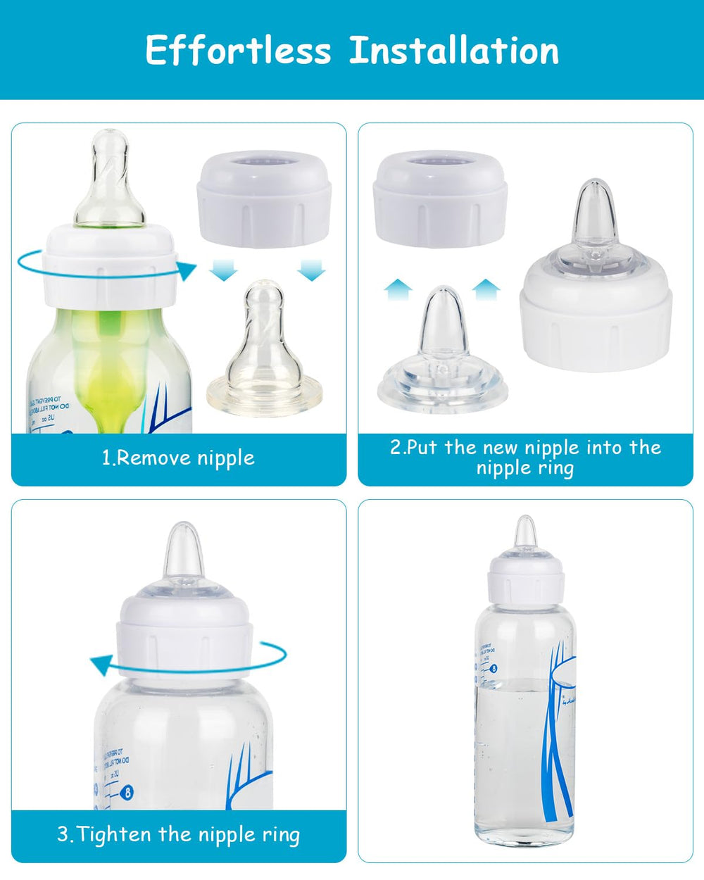 XUNICUTE dishwasher and sterilizer safe silicone.