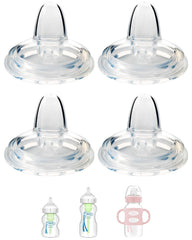 XUNICUTE sippy nipple with soft spout on a bottle for easy transition.