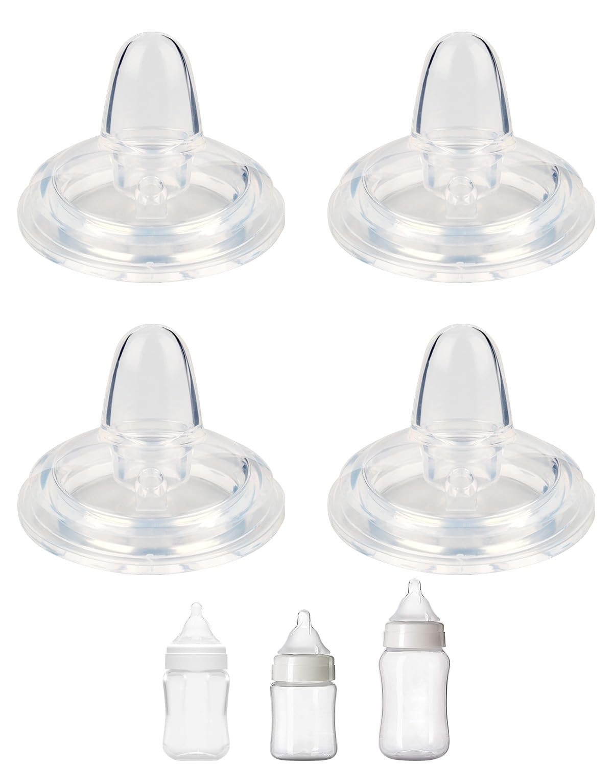 XUNICUTE Sippy Nipple soft spout on wide-neck bottle aids gentle transition to cups