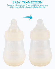 XUNICUTE variable-flow sippy nipple demonstrates adjustable pace for growing babies