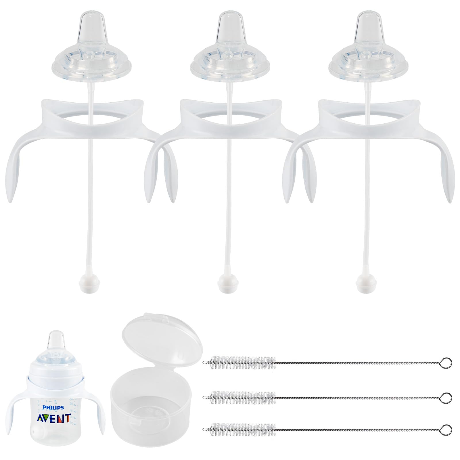XUNICUTE sippy-spout nipple close-up shows soft silicone for gentle transition.