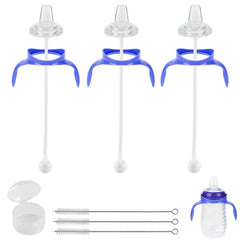 XUNICUTE sippy spout soft nipple closeup for smoother bottle-to-cup transition.